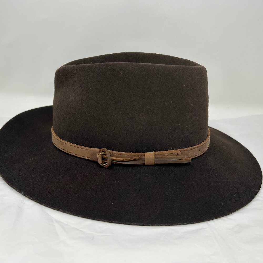 Iron and Resin wool felt hat brown fedora unisex M Freedom Riders